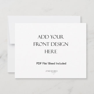 Cartão De Notas Impressão de placa horizontal dupla de 5,5x4,25"