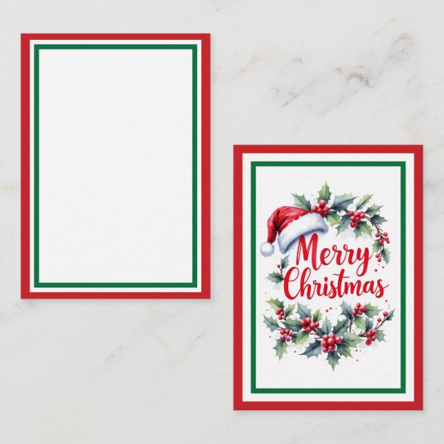 Cartão De Notas Include A Personal Note with your Christmas Gift (Frente/Verso)