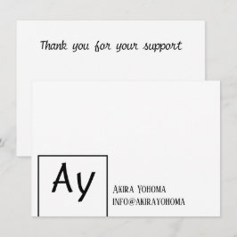 Cartão De Notas Informações de Pequeno Negócio Monogramadas