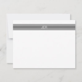 Cartão De Notas Iniciais Clássicas Monogramadas Modernas Simples C