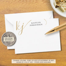 Iniciais de Script Elegante de Monograma Moderno D