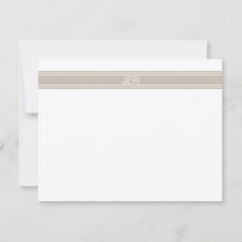 Cartão De Notas Iniciais do Nome Personalizado do Monograma do Kha