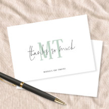 Iniciais Monogramas Nomes Obrigados de Casamento S