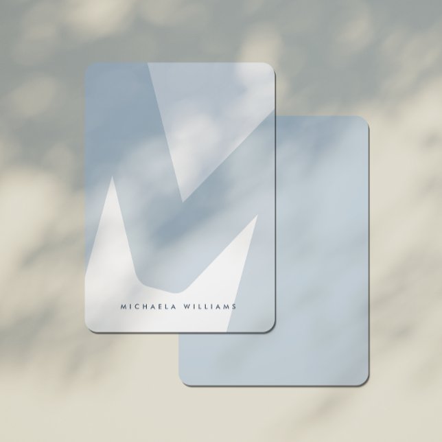 Cartão De Notas Inicial e Nome Hiperdimensionado Moderno Nota C (Criador carregado)