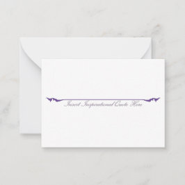 Cartão De Notas Inserir citação Inspiracional Aqui - Roxo