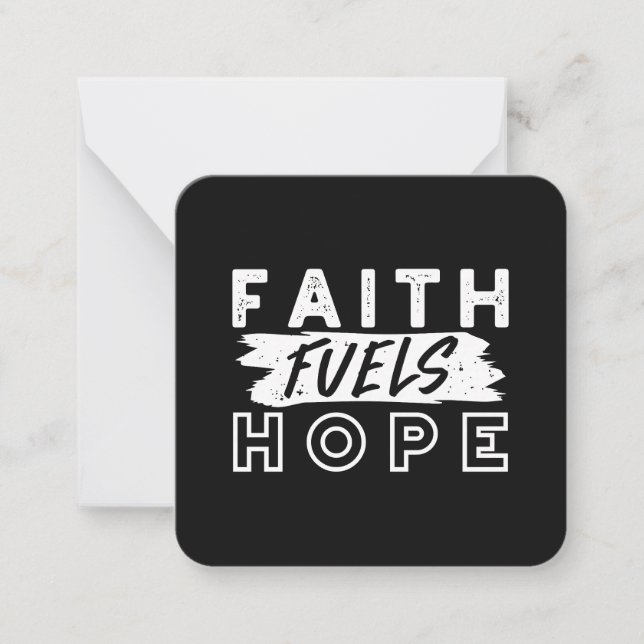 Cartão De Notas Inspirational Faith Quote – Faith Fuels Hope (Frente)
