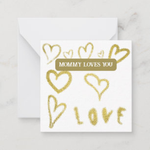 Cartão De Notas *~ Inspire a placa de MAMÃE ouro de bondade AP62