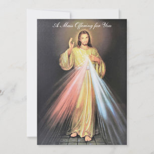Cartão De Notas Intenções da Oferta da Missa Divina Misericórdia J