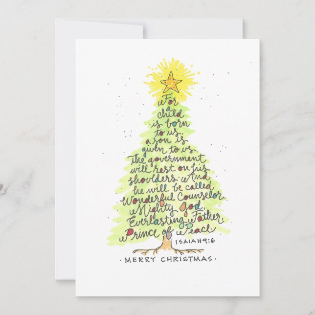 CARTÃO DE NOTAS ISAÍAS 9:6 NATAL (Frente)