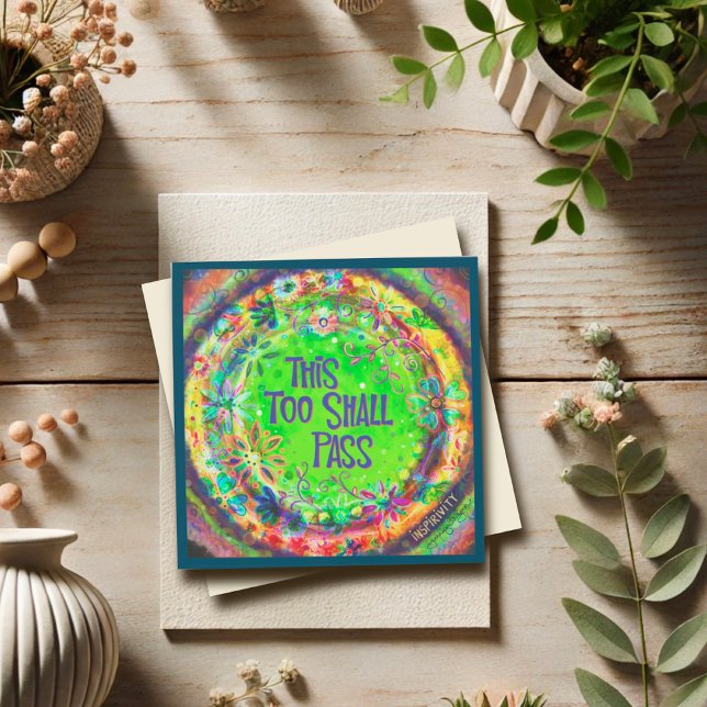 Cartão De Notas "Isto Também Deve Passar" (Criador carregado)