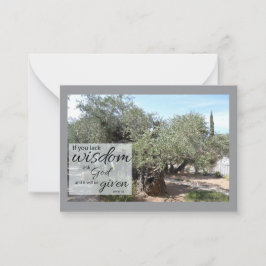 Cartão De Notas James 1:5 Flat Notecard | God's Wisdom