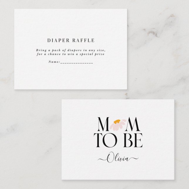 Cartão De Notas jangada de fralda floral de margarida natural n.o (Frente/Verso)