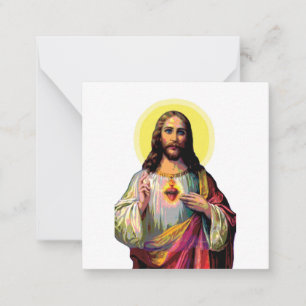 Cartão De Notas Jesus Cristo em estilo Pop Art 