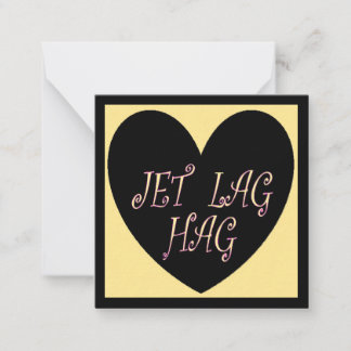 CARTÃO DE NOTAS JET LAG HAG DESIGN DE VIAGEM