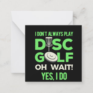 Cartão De Notas Jogador de Disc Golf Eu Não Sempre Jogo Disc Gol