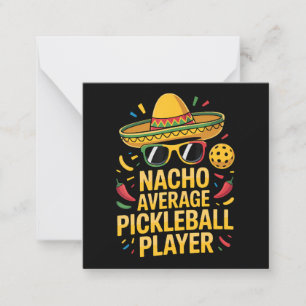 Cartão De Notas Jogador de pickleball não médio