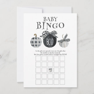 Cartão De Notas Jogo de Bingo do Chá de fraldas Halloween