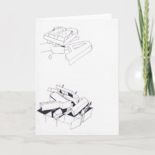 Cartão De Notas Jogos do Edifício Desenho 7 com B e A Monograma