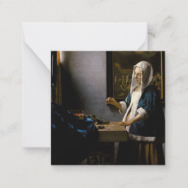 Cartão De Notas Johannes Vermeer - Mulher Equilibrando