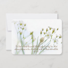 Cartão De Notas John 3:16 Nota de Encorajamento Floral