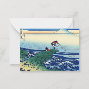 Cartão De Notas Katsushika Hokusai - Kajikazawa na província de Ka