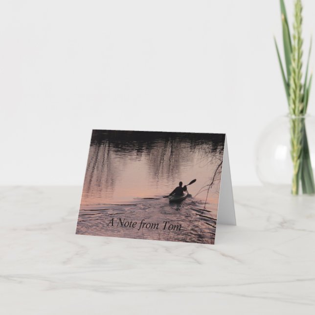 Cartão De Notas Kayak (Frente)