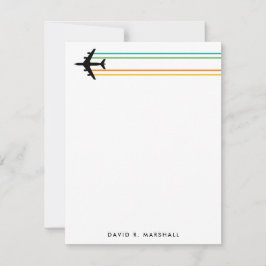 Cartão De Notas KC-135 Refeling Jet Colorful Contrail Custom Name