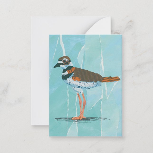 Cartão De Notas Killdeer Bird Vazio Notecard (Frente)