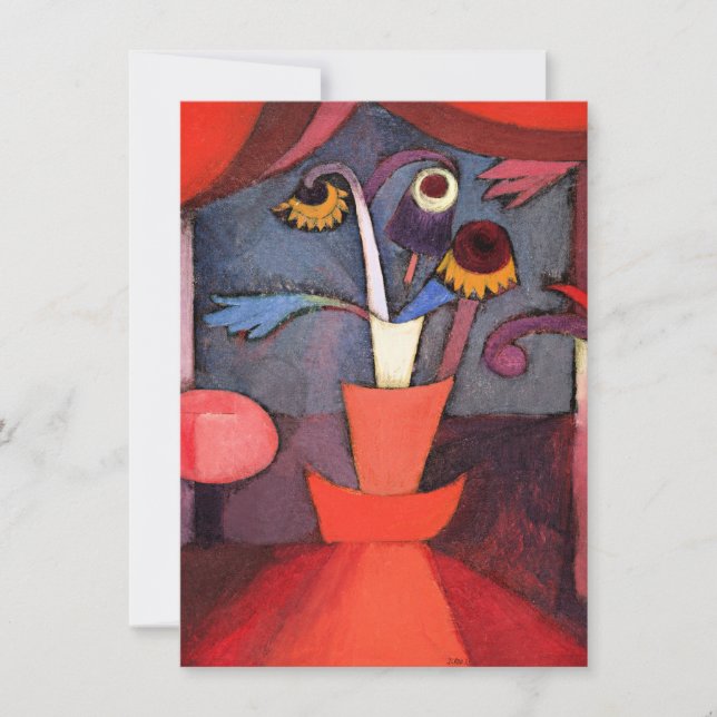 Cartão De Notas Klee - Flor de Outono (Frente)
