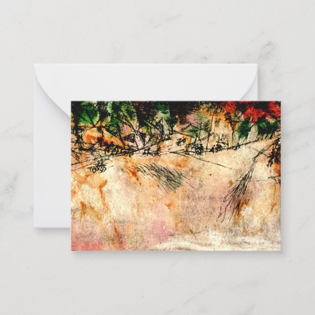 Cartão De Notas Klee - Junção rodoviária (desenho a carvão) (Frente)