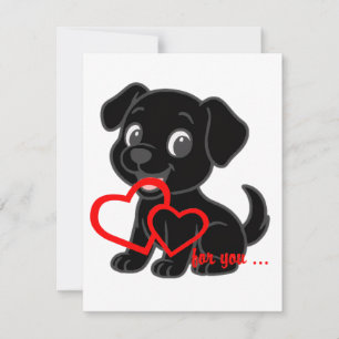 Cartão De Notas Labrador Retriever no Dia dos Namorados