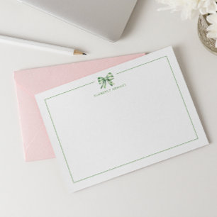 CARTÃO DE NOTAS LACO COQUETE LISTRADO VERDE PERSONALIZADO