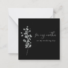 Cartão De Notas Lacquer Preto Para Minha Mãe Presente