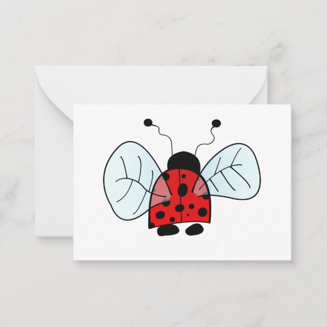 Cartão De Notas Ladybug (Frente)