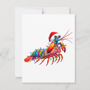 Cartão De Notas Lagosta-boxeadora de Natal Odontodactylus Colorida
