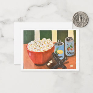 Cartão De Notas Lanches da Noite de Cinema