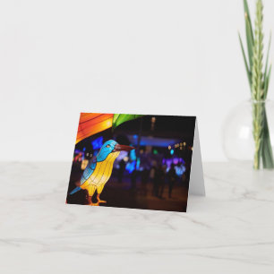 Cartão De Notas Lanterna Chinesa Art Bluebird Notecard