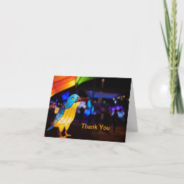 Cartão De Notas Lanterna Chinesa Art Bluebird Notecard