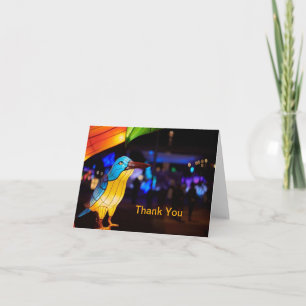 Cartão De Notas Lanterna Chinesa Art Bluebird Notecard