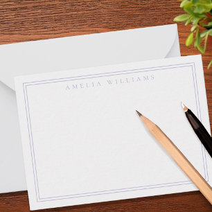 Cartão De Notas Lavanda Minimalista Elegante - Dois Limites