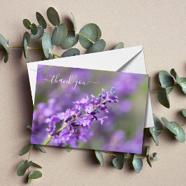 Cartão De Notas Lavanda Obrigado