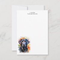 Legal Watercolor Black Labrador Retriever Obrigado