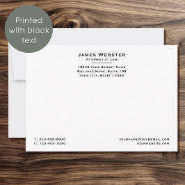 Cartão De Notas Legista Clássica e Advogado Profissional Negro