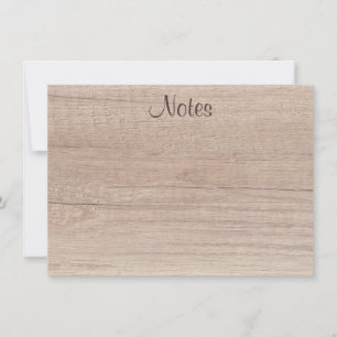Cartão De Notas Leitura De Madeira Natural Elegante Manuscrita