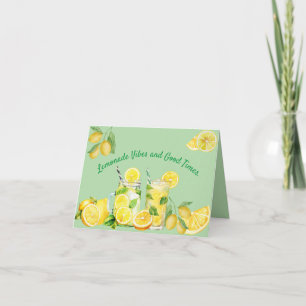 Cartão De Notas Lemonade Vibes e Bons Tempos