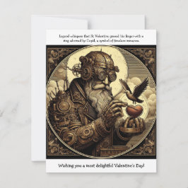 Cartão De Notas Lenda do Dia dos Namorados ao estilo Steampunk