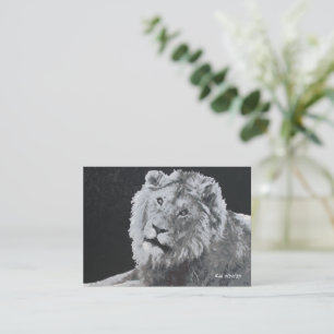 Cartão De Notas Leo, Leão Africano, Marcadores Animais