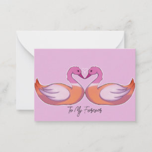 Cartão De Notas Lésbica "To My Forever", Swan Incrível Amor LGBT
