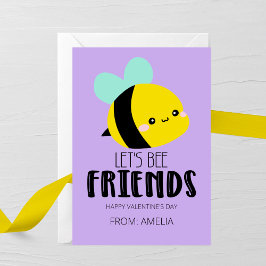 Cartão De Notas Let’s Bee Friends Kids Valentine Card