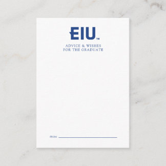 Cartão De Notas Letra EIU em bloco